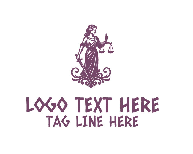 Lady Justice Vintage Logo