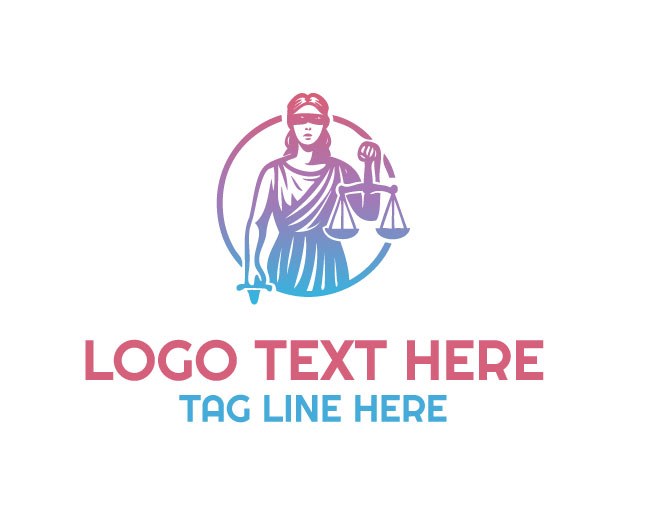 Lady Justice Icon Logo