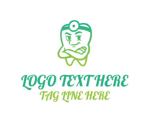 Mascot Dental Smile Logo