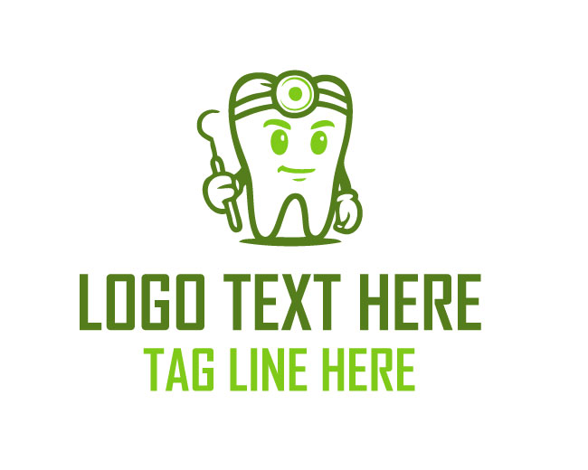 Mascot Dental Smile Care Logo