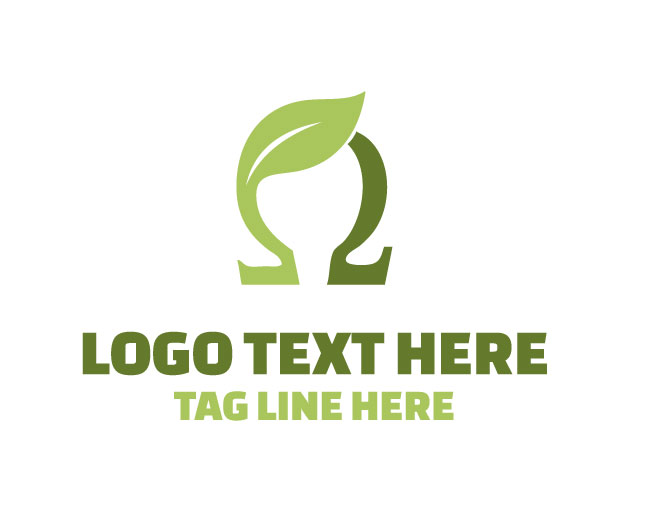 Omega Leaf Green Identity Logo
