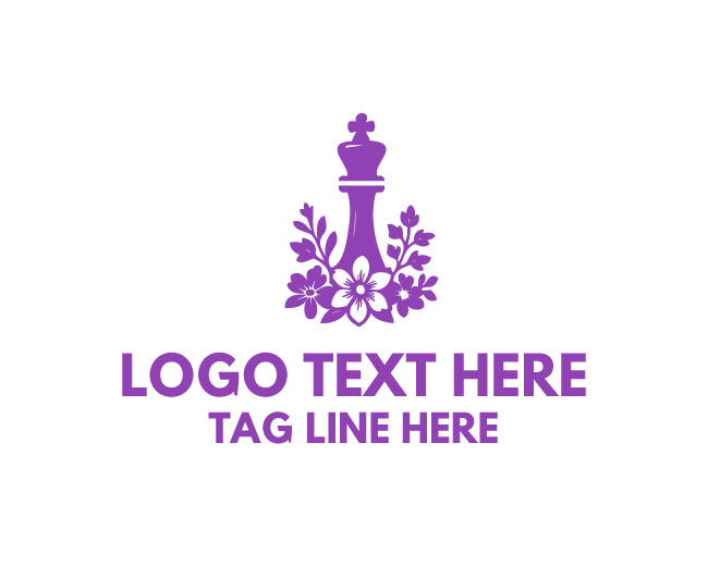 Luxury Chess Flower Logo