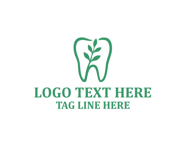 Leaf Dental Green Smile Logo