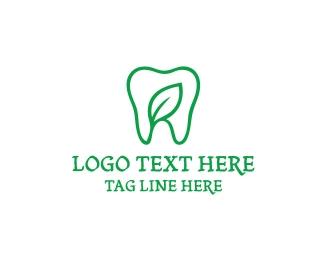 Leaf Dental Green Tooth Logo