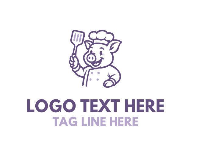 BBQ Pig Chef Logo