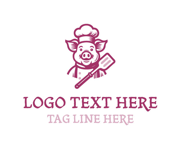 Roasted Pig Chef Logo