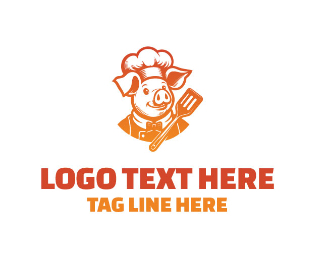 Premium Chef Pig Logo