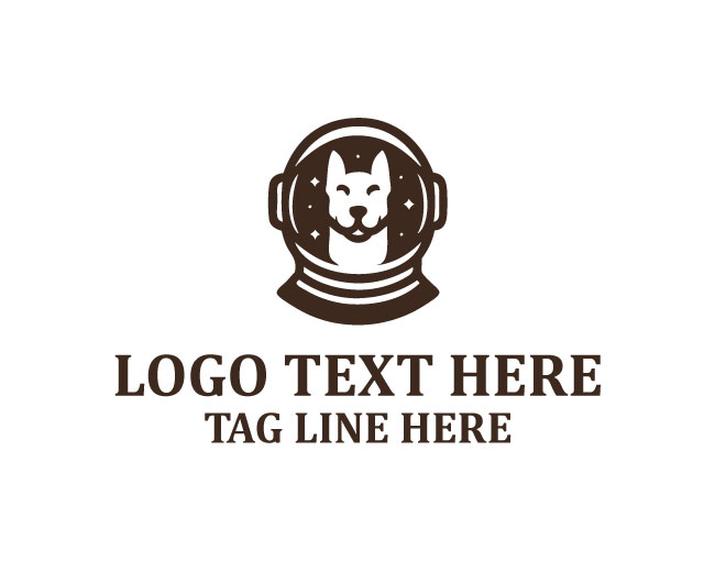  Space Dog Astronaut Explorer Logo