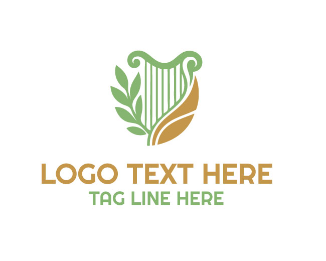 Blooming Harp Leaf Logo