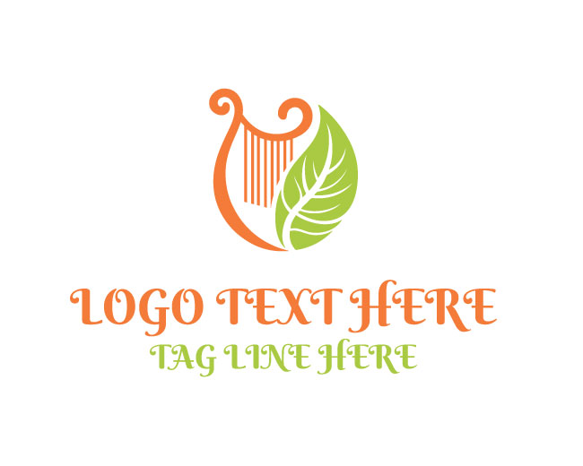 Premium Harp Leaf Logo