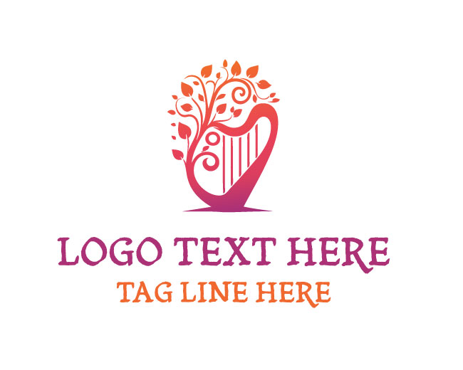 Harmony Leaf Harp Logo