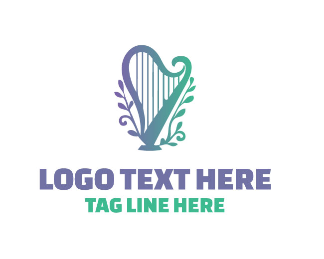  Floral String Harp Logo