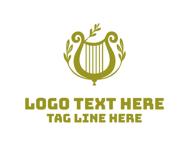 Artistic Harp Leaf Logo
