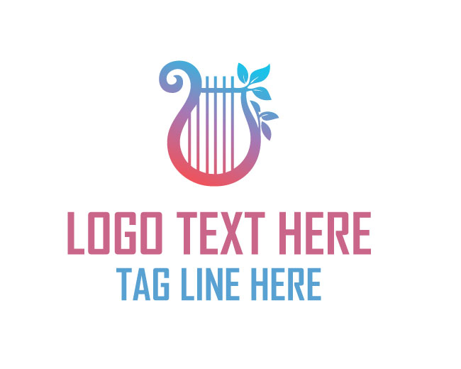 Elegant Music Leaf Logo