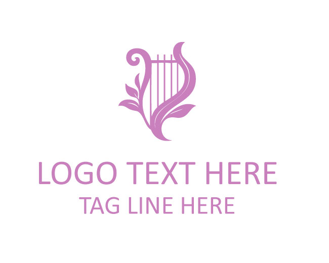 Floral Harmony Harp Logo
