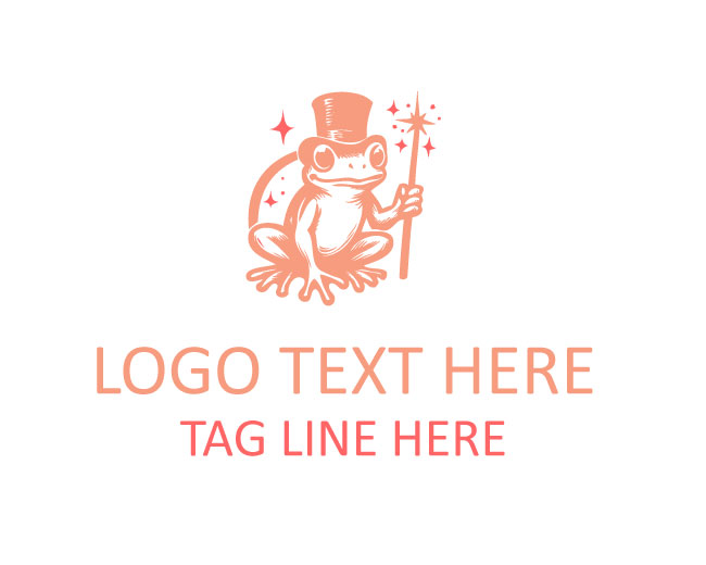 Sparkling Magical Frog Logo
