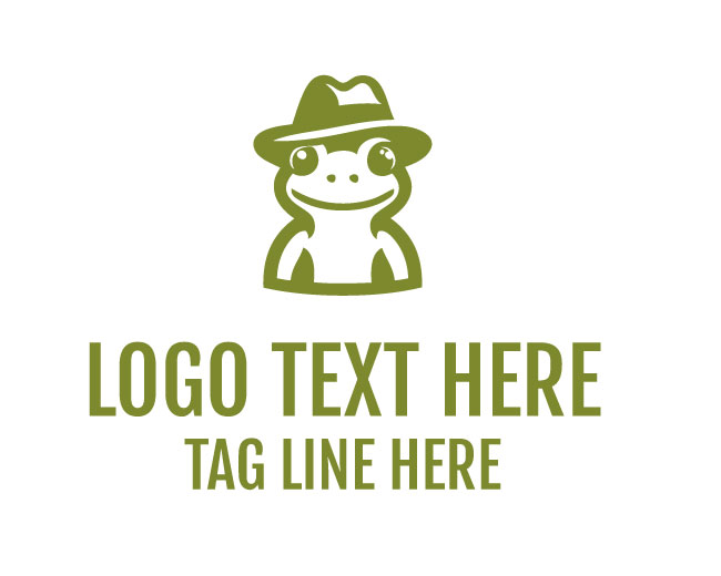 Cute Magic Frog Logo