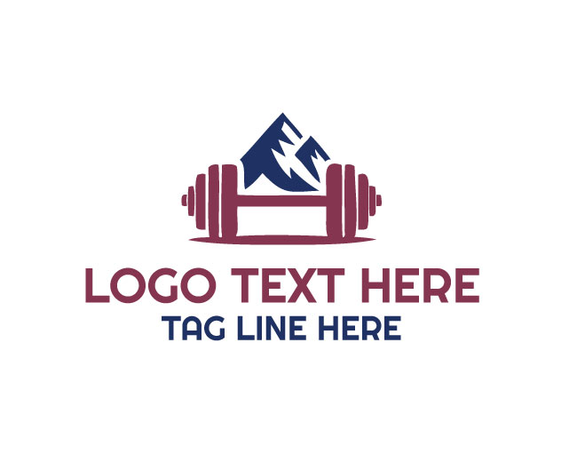 Gym Dumbbell Peak Logo