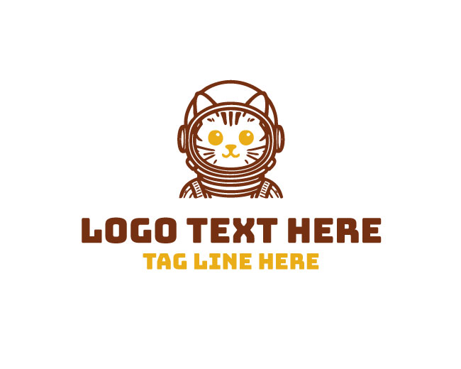 Astronaut Cat Logo