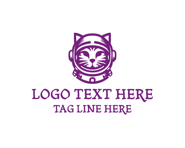 Rocket Helmet Cat Logo
