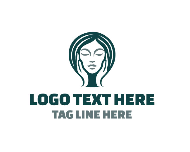 Face Massage Floral Beauty Logo