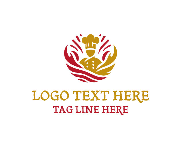 Flame Chef Premium Cuisine Logo