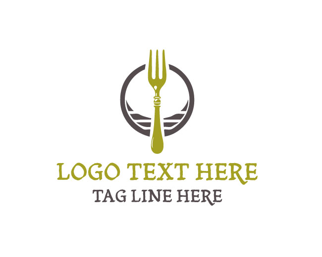 Fork Leaf Organic Food Logo