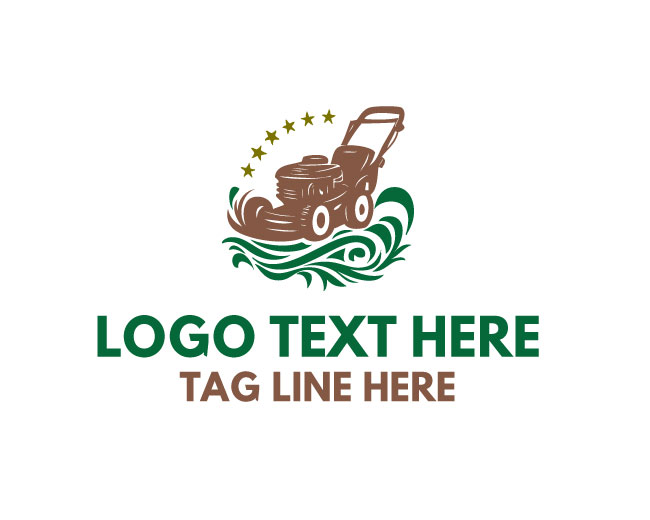 Lawn Mower Outdoor Service Logo