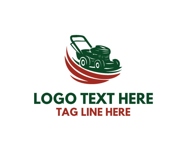 Lawn Mower Landscaping Expert Logo