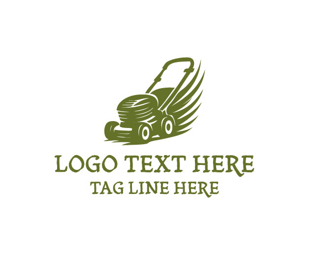Lawn Mower Outdoor Green Logo