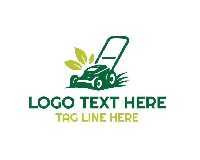 Lawn Mower Green Maintenance Logo