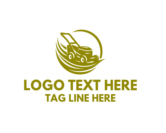 Lawn Mower Yard Care Logo