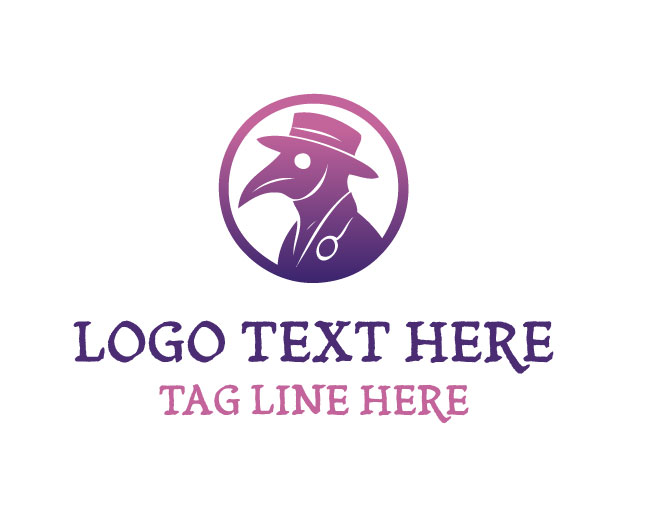 Professional Plague Doctor Skull Crest Logo