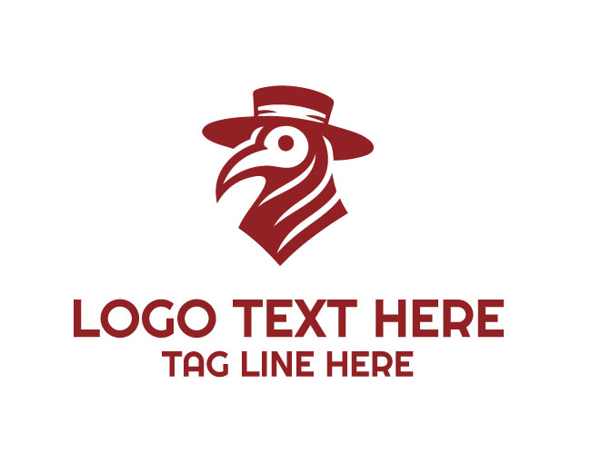 Professional Plague Doctor Raven Crest Logo SVG