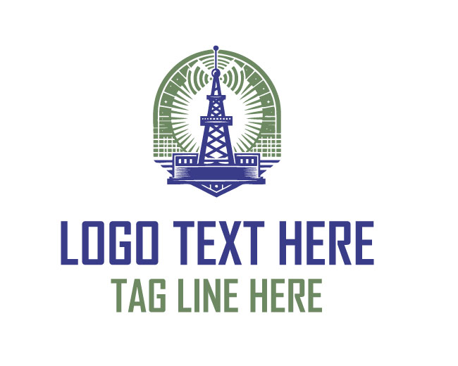 Professional Signal Tower Logo 