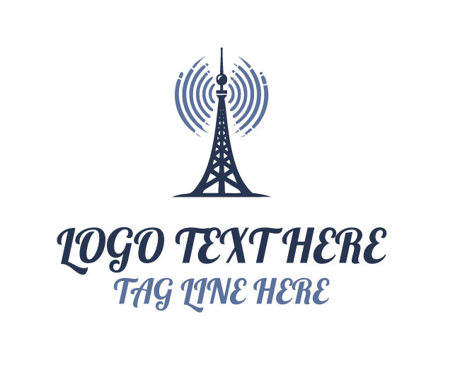 Professional Digital Signal Tower Logo 