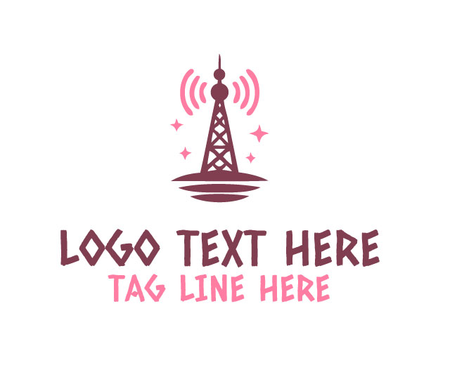 Professional Tech Signal Tower Logo 