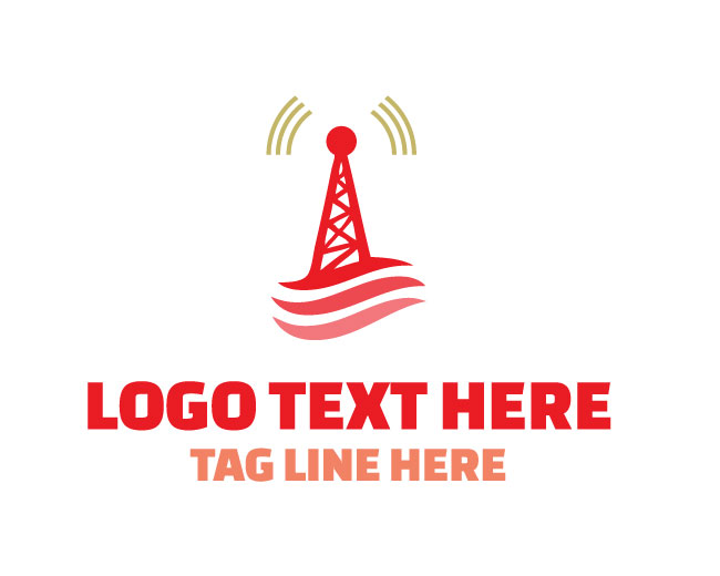 Professional Infrastructure Signal Tower Logo