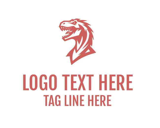 Playful Dino Mascot Logo