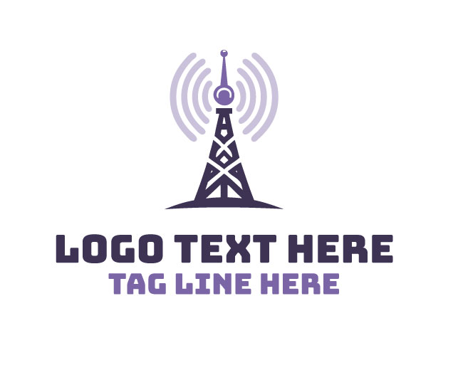 Professional Mobile Signal Tower Logo