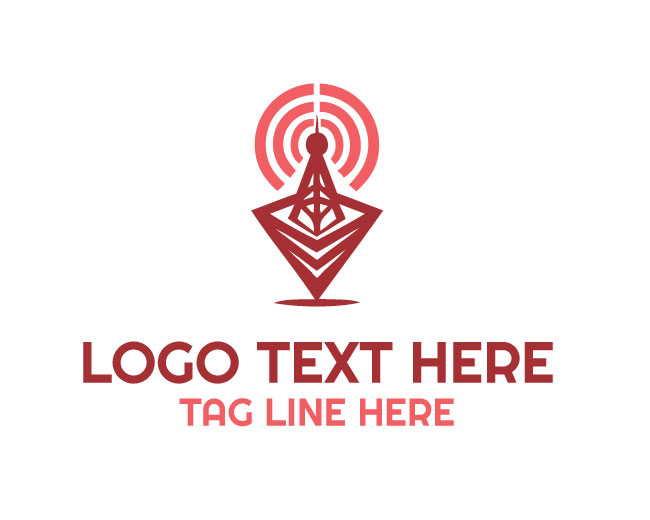 Professional Satellite Signal Tower Logo 
