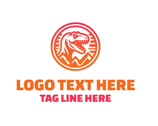  Friendly Dinosaur Logo