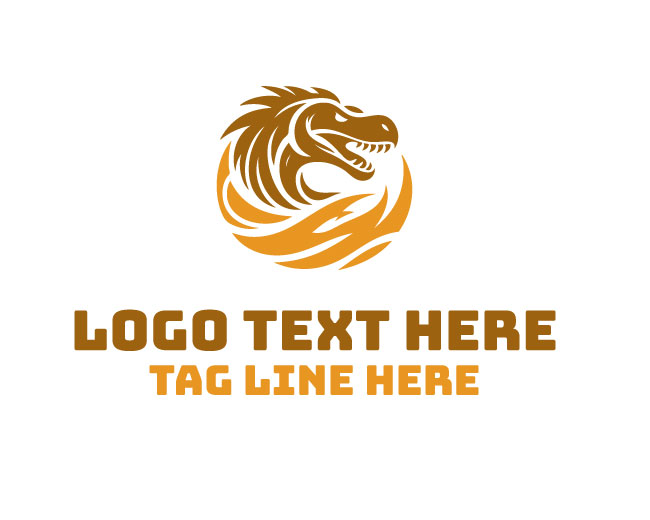 Powerful Dinosaur Logo