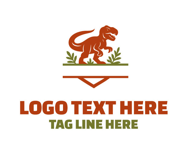 Battle Rex Dinosaur Logo