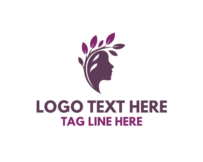 Leaf Human Head Green Intelligence Logo
