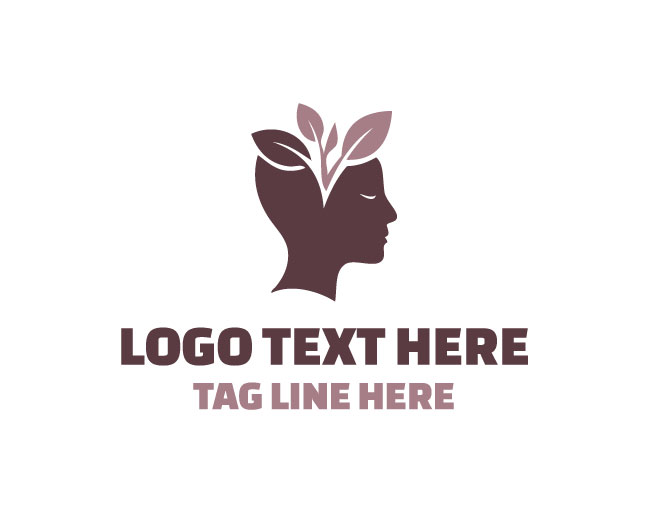 Leaf Human Head Green Vision Logo