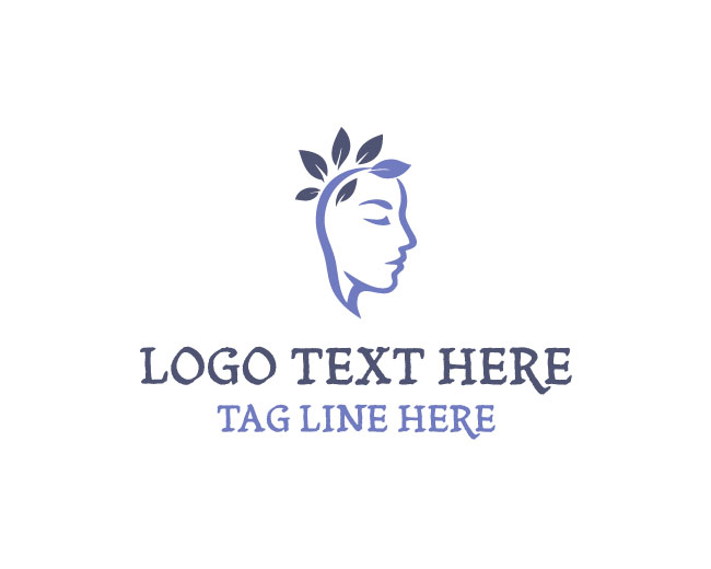 Leaf Human Head Botanical Mind Logo