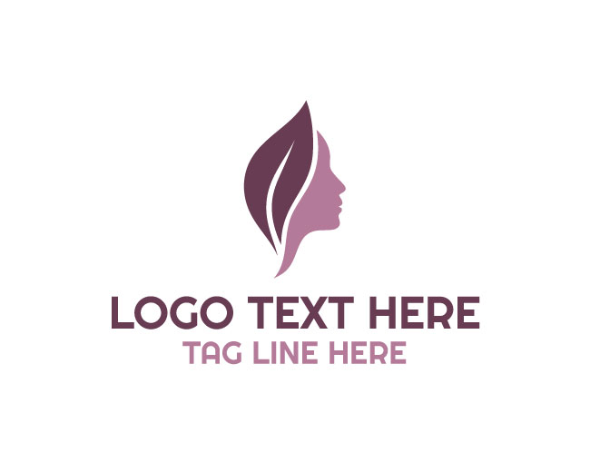 Leaf Human Head Green Awareness Logo
