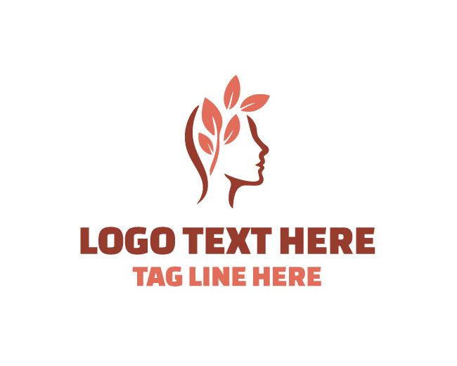  Leaf Human Head Natural Wisdom Logo