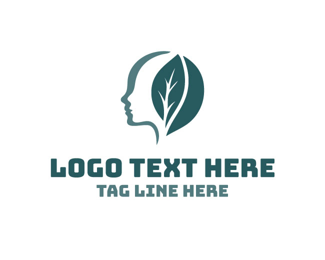 Leaf Human Head Green Evolution Logo